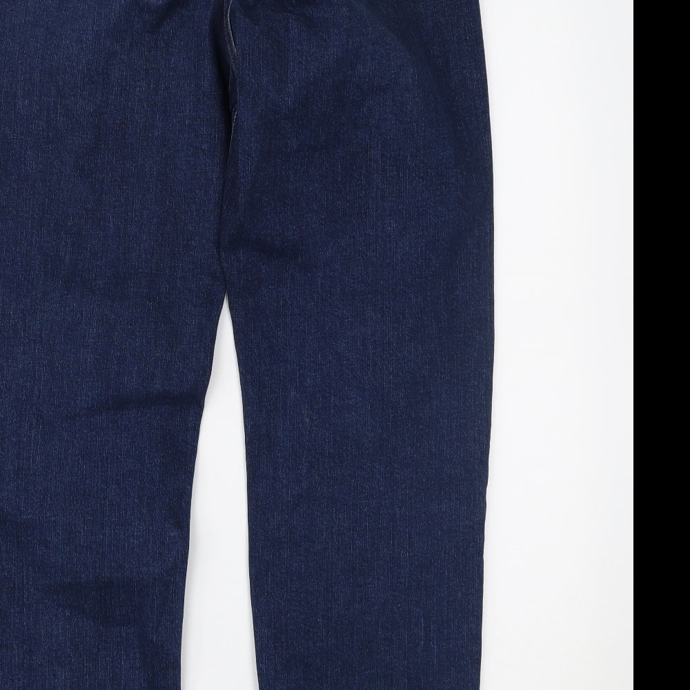 Marks and Spencer Womens Blue  Denim Boyfriend Jeans Size 12 L28 in