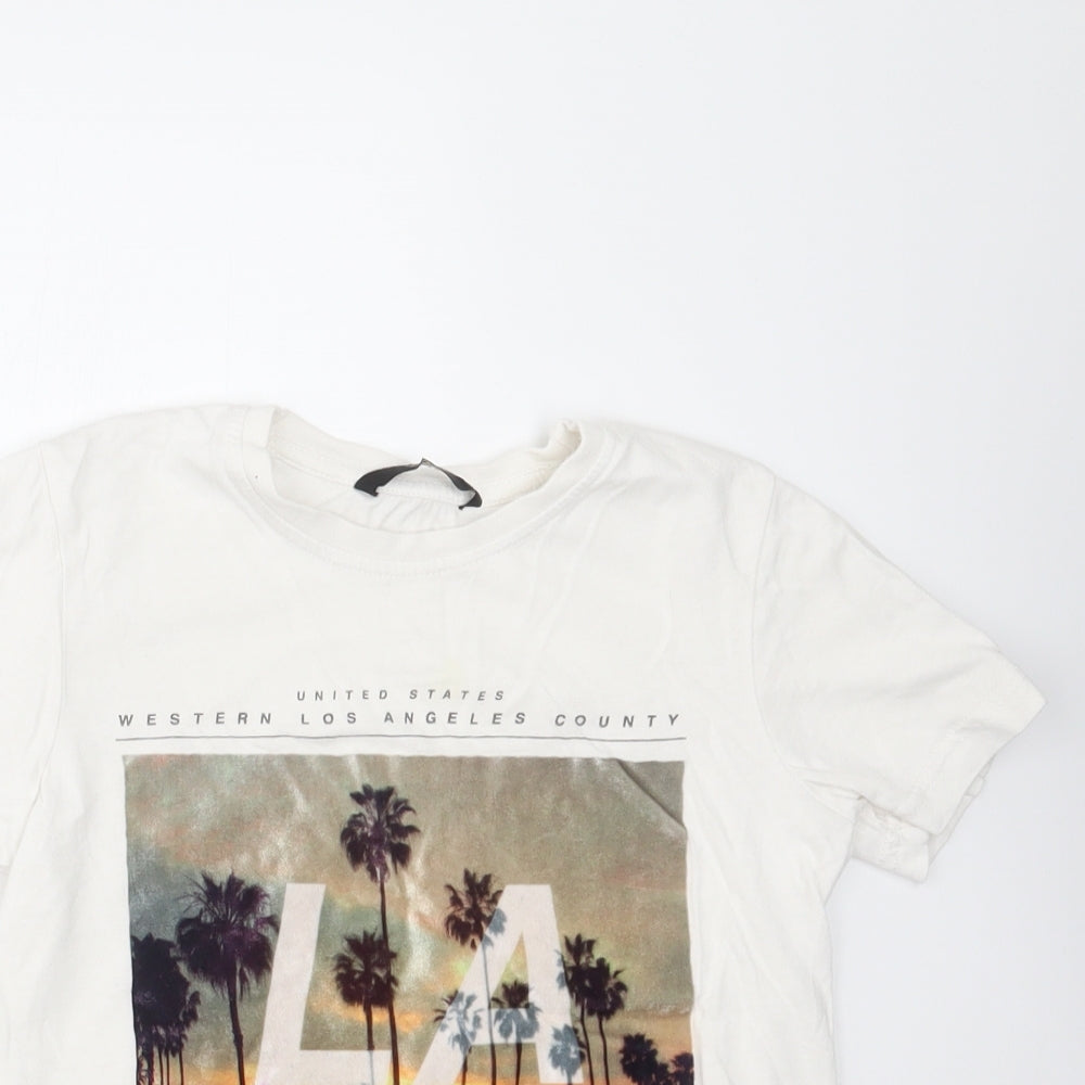 George Boys White   Basic T-Shirt Size 7-8 Years