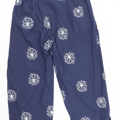 Preworn Womens Blue Floral  Trousers   L22 in