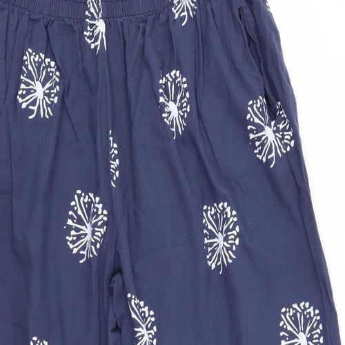 Preworn Womens Blue Floral  Trousers   L22 in