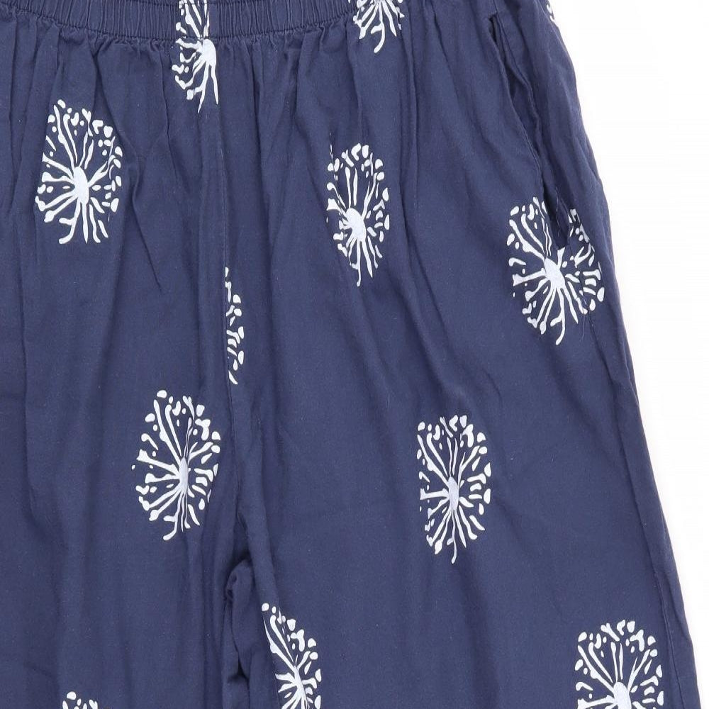 Preworn Womens Blue Floral  Trousers   L22 in