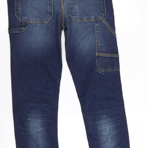V by Very Girls Blue   Straight Jeans Size 12 Years - DISTRESSED