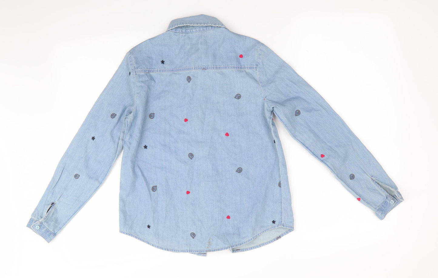 United Colours of Benetton Girls Blue   Basic Blouse Size 10 Years