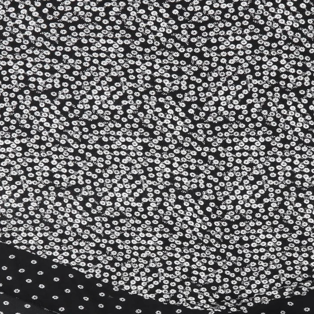 TU Womens Black Floral  Basic Blouse Size 20