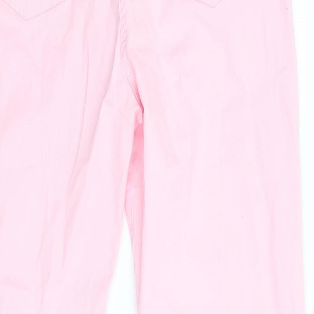 Damart Womens Pink   Straight Jeans Size 12 L29 in - Side Elastication