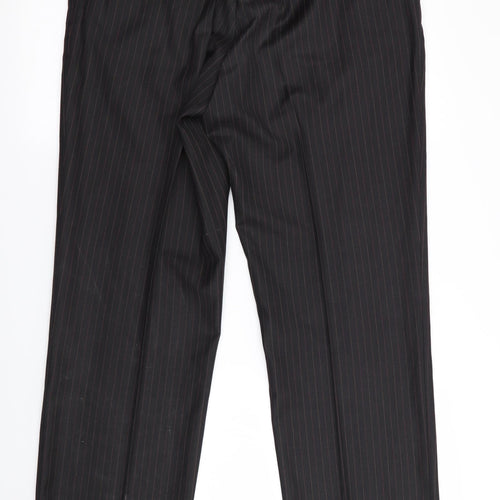 Limehaus Mens Grey Striped  Trousers  Size 36 in L32 in