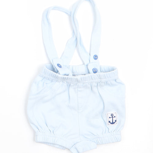 Nursery Time Baby Blue   Dungaree One-Piece Size Newborn  - Anchor Logo