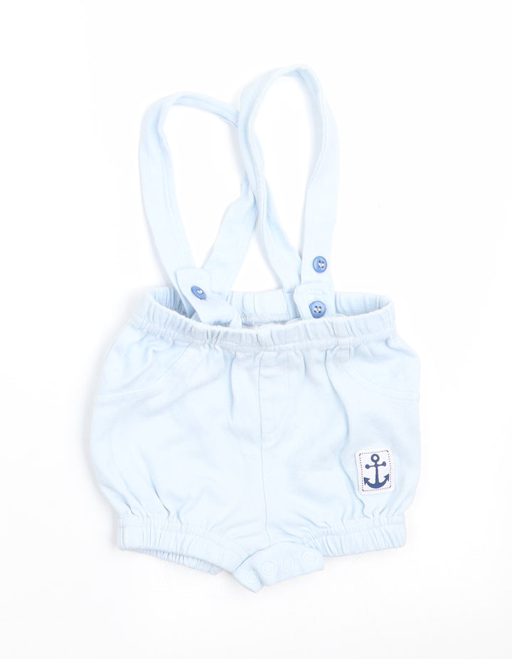Nursery Time Baby Blue   Dungaree One-Piece Size Newborn  - Anchor Logo