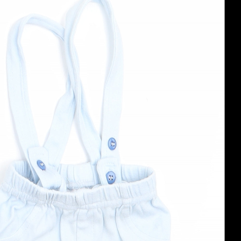 Nursery Time Baby Blue   Dungaree One-Piece Size Newborn  - Anchor Logo