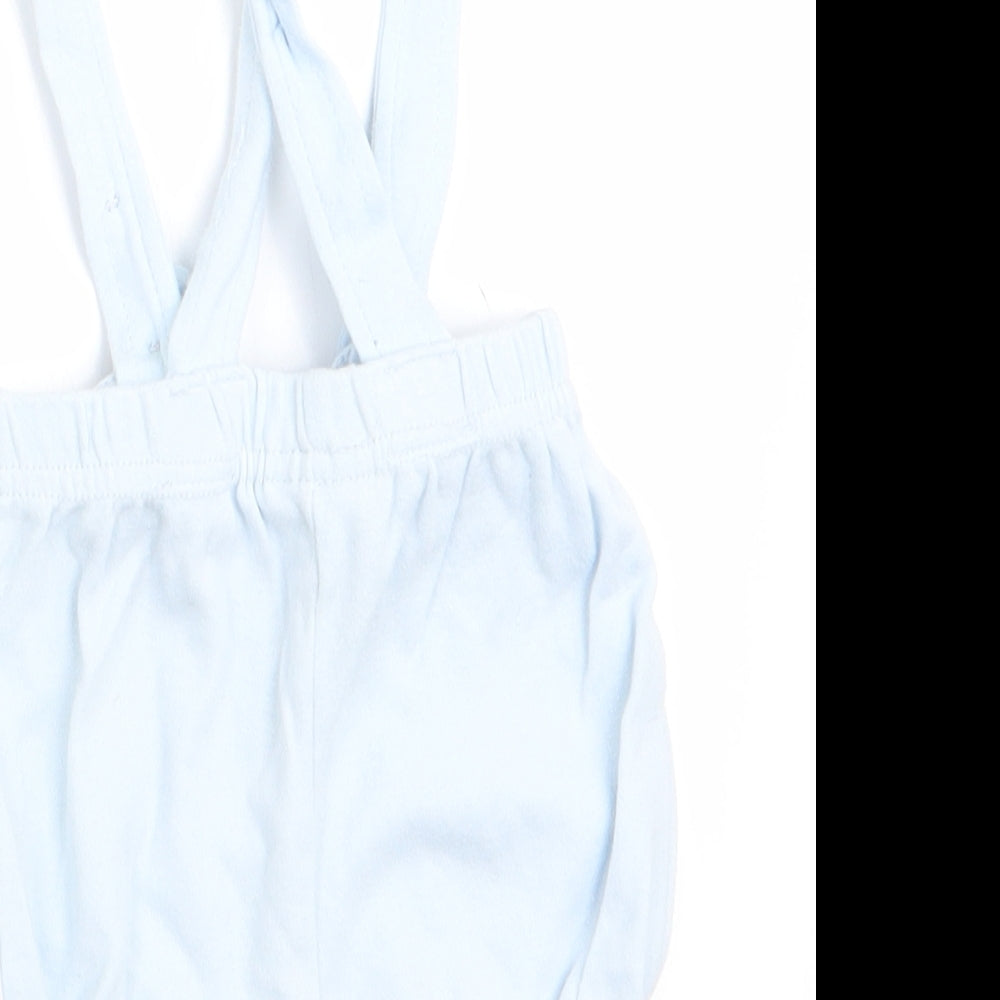 Nursery Time Baby Blue   Dungaree One-Piece Size Newborn  - Anchor Logo