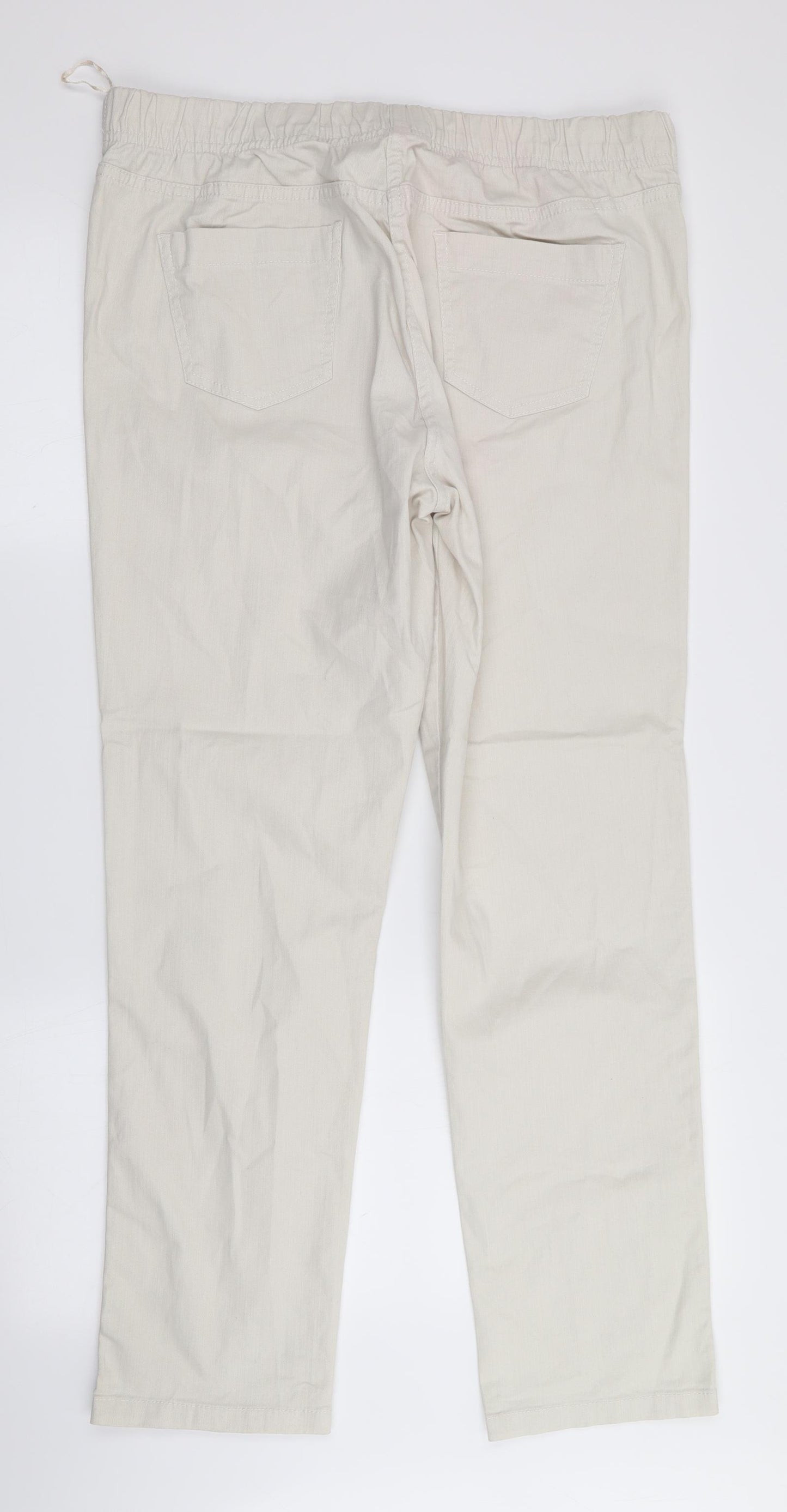 George Womens Ivory   Chino Trousers Size 16 L29 in