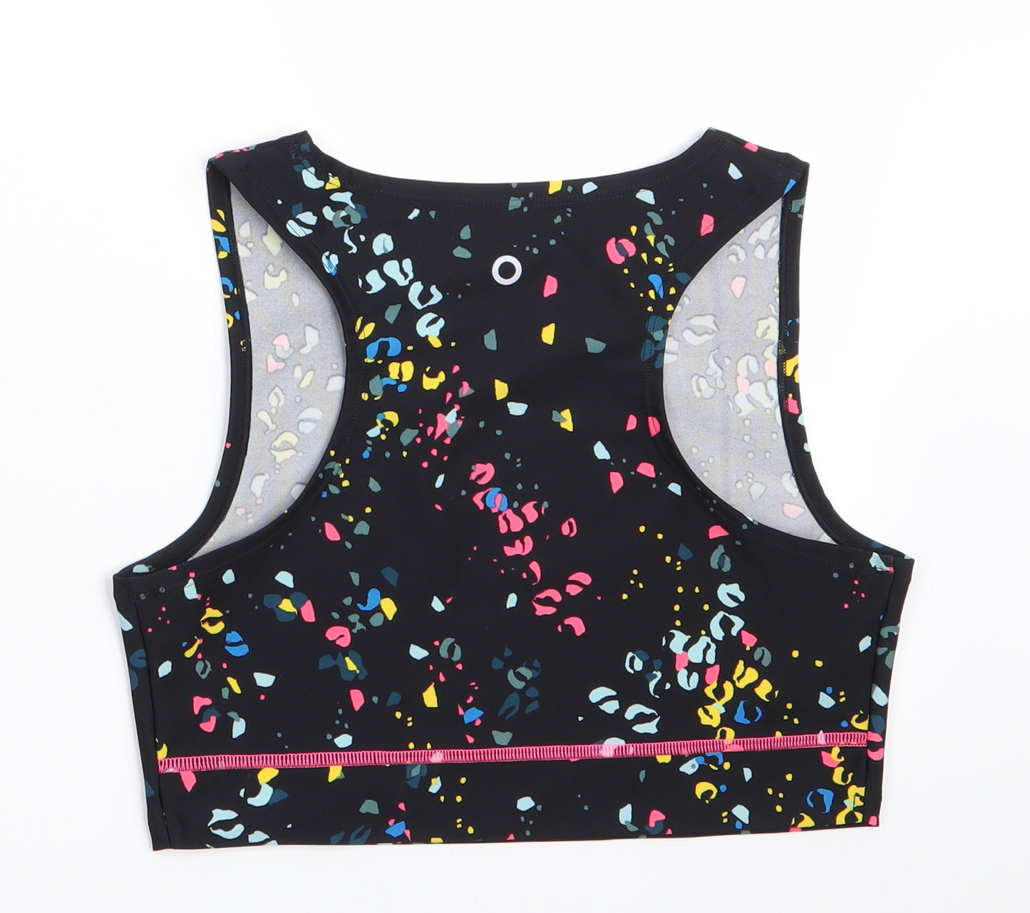 Marks and Spencer Girls Black Animal Print  Basic T-Shirt Size 12-13 Years  - Cropped Top