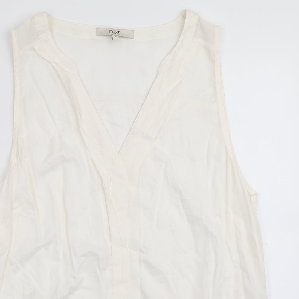 NEXT Womens Ivory   Basic Blouse Size 16  - Tie Waist Detail