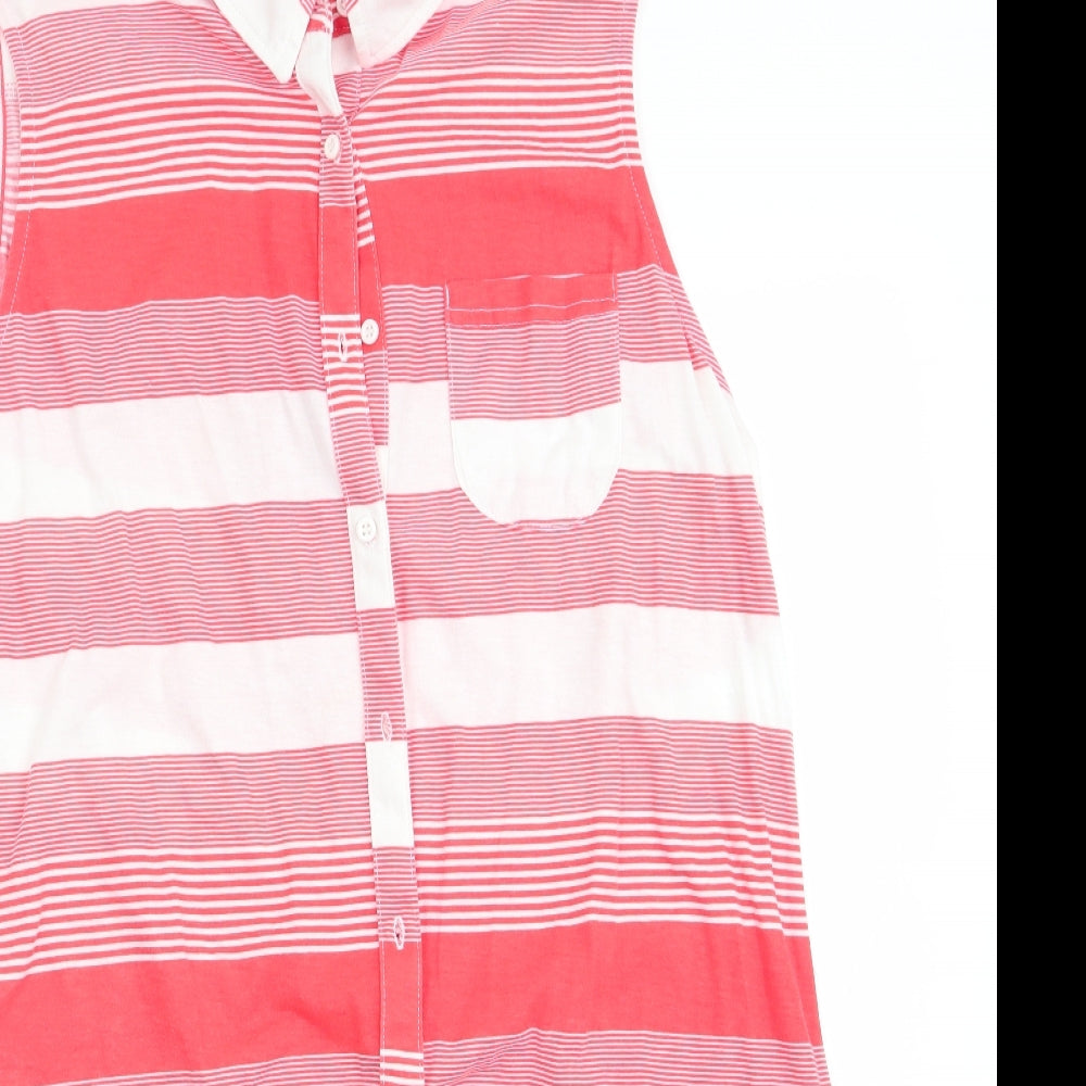 George Womens Orange Striped  Basic T-Shirt Size 18  - Tie Front Detail