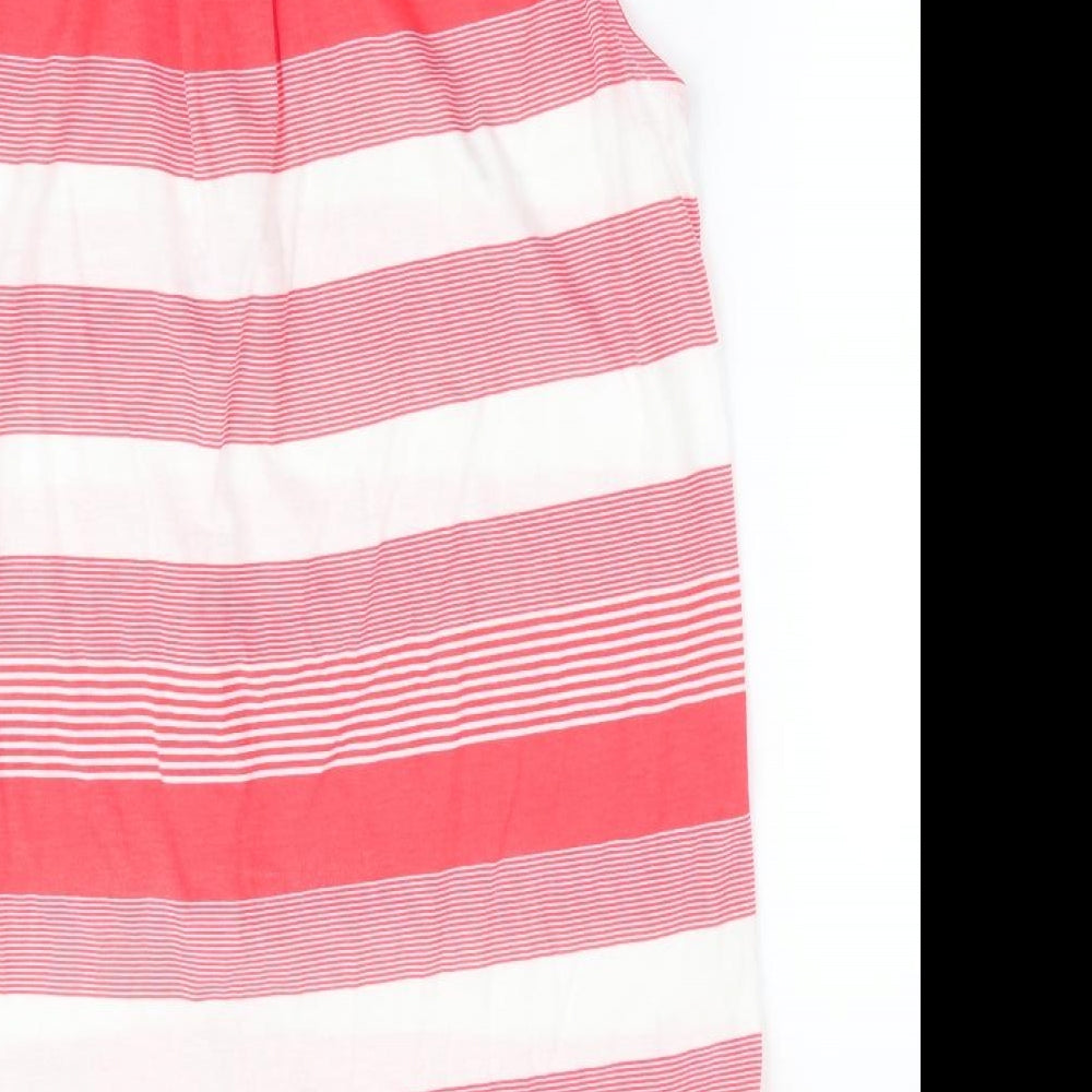 George Womens Orange Striped  Basic T-Shirt Size 18  - Tie Front Detail