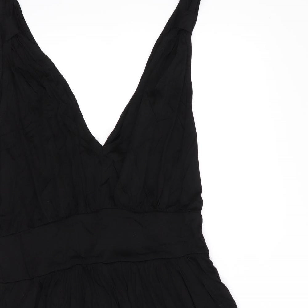 H&M Womens Black   Slip Dress  Size 14