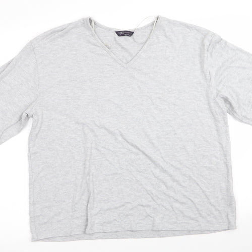 Marks and Spencer Womens Silver   Pullover Jumper Size 18  - Subtle glitter effect