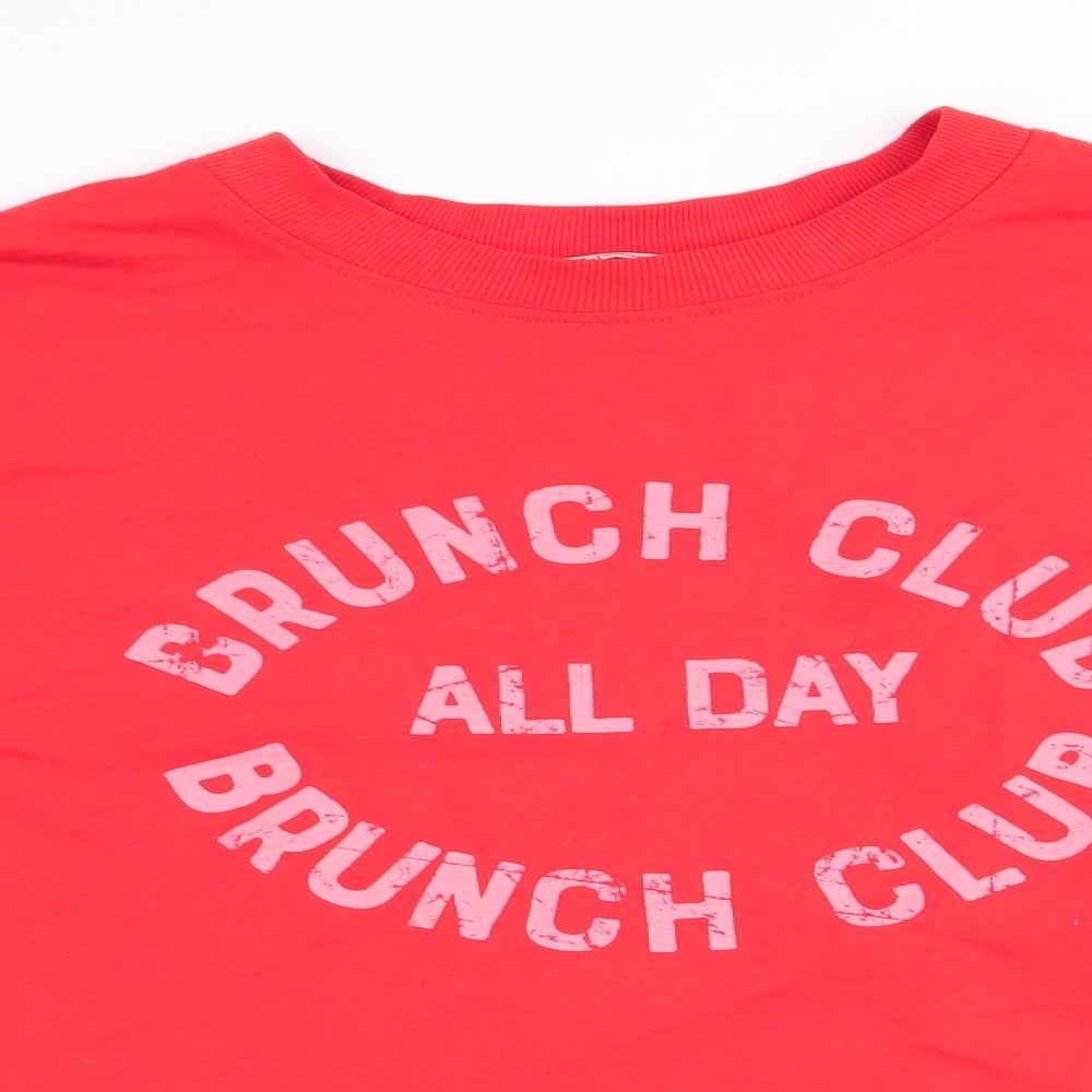 TU Womens Orange   Pullover Sweatshirt Size 18  - Brunch Club