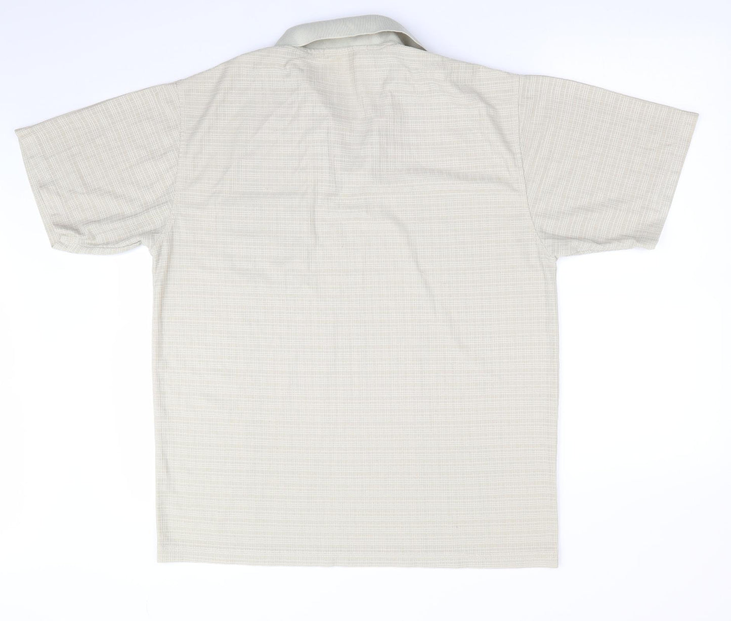 High Profile Mens Beige Striped   Polo Size L