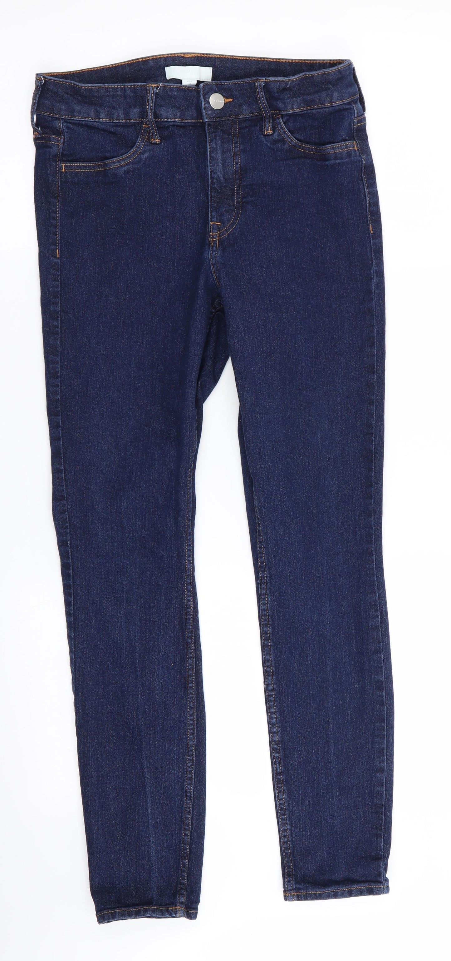 H&M Womens Blue   Skinny Jeans Size 10 L27 in