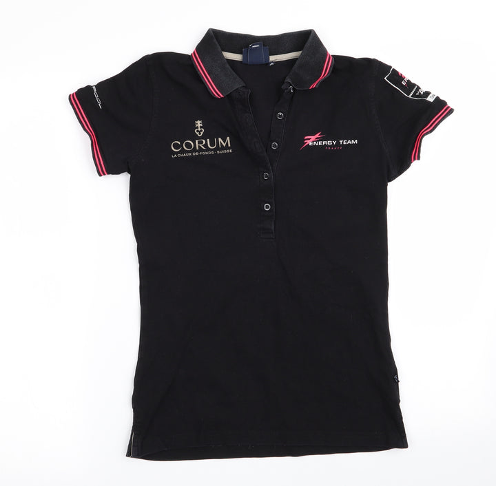Marine Pool Womens Black Basic Polo Size S - Energy Team France