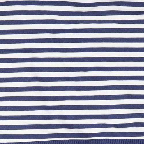 Marks and Spencer Boys Blue Striped  Pullover Casual Size 18-24 Months  - Dinasour Logo