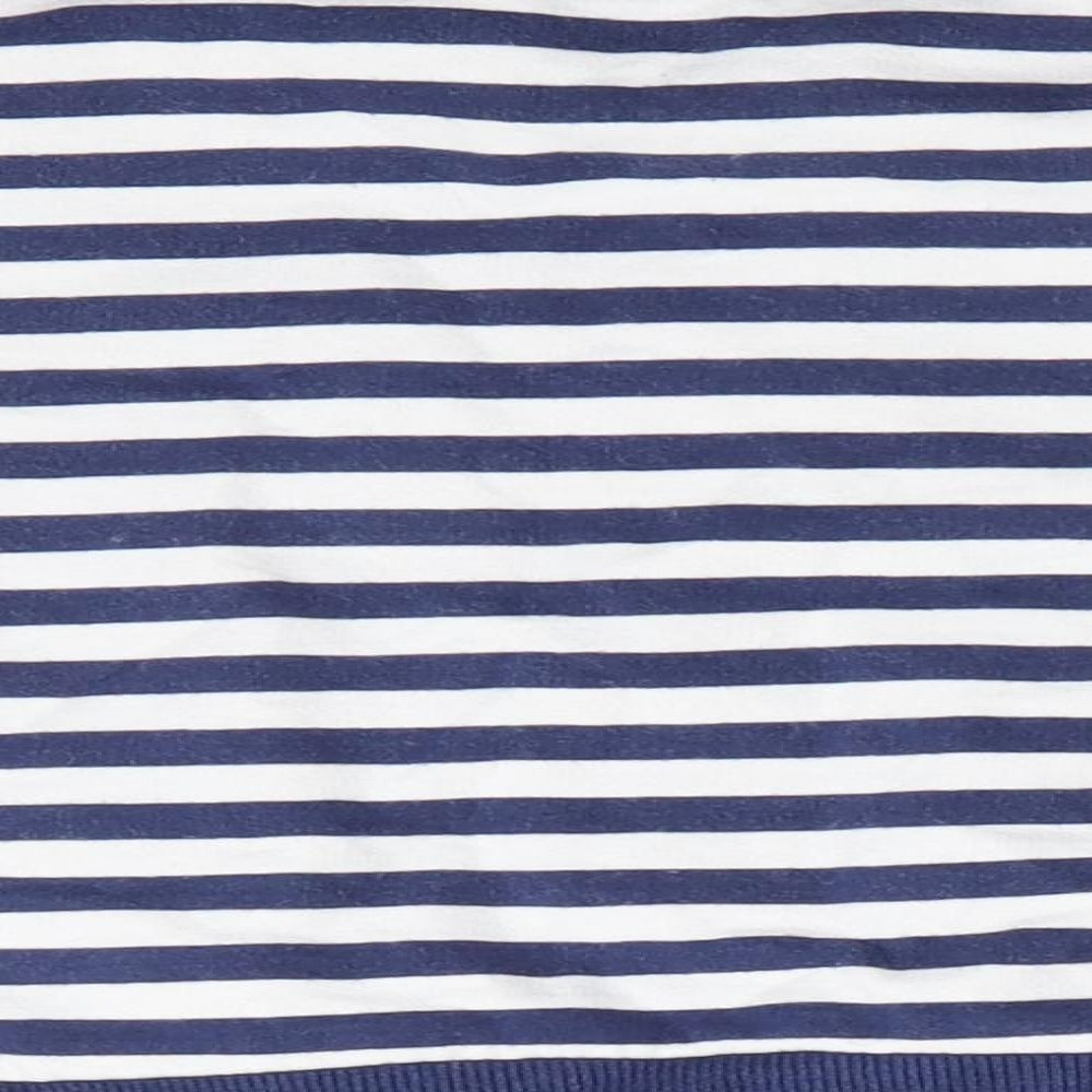 Marks and Spencer Boys Blue Striped  Pullover Casual Size 18-24 Months  - Dinasour Logo