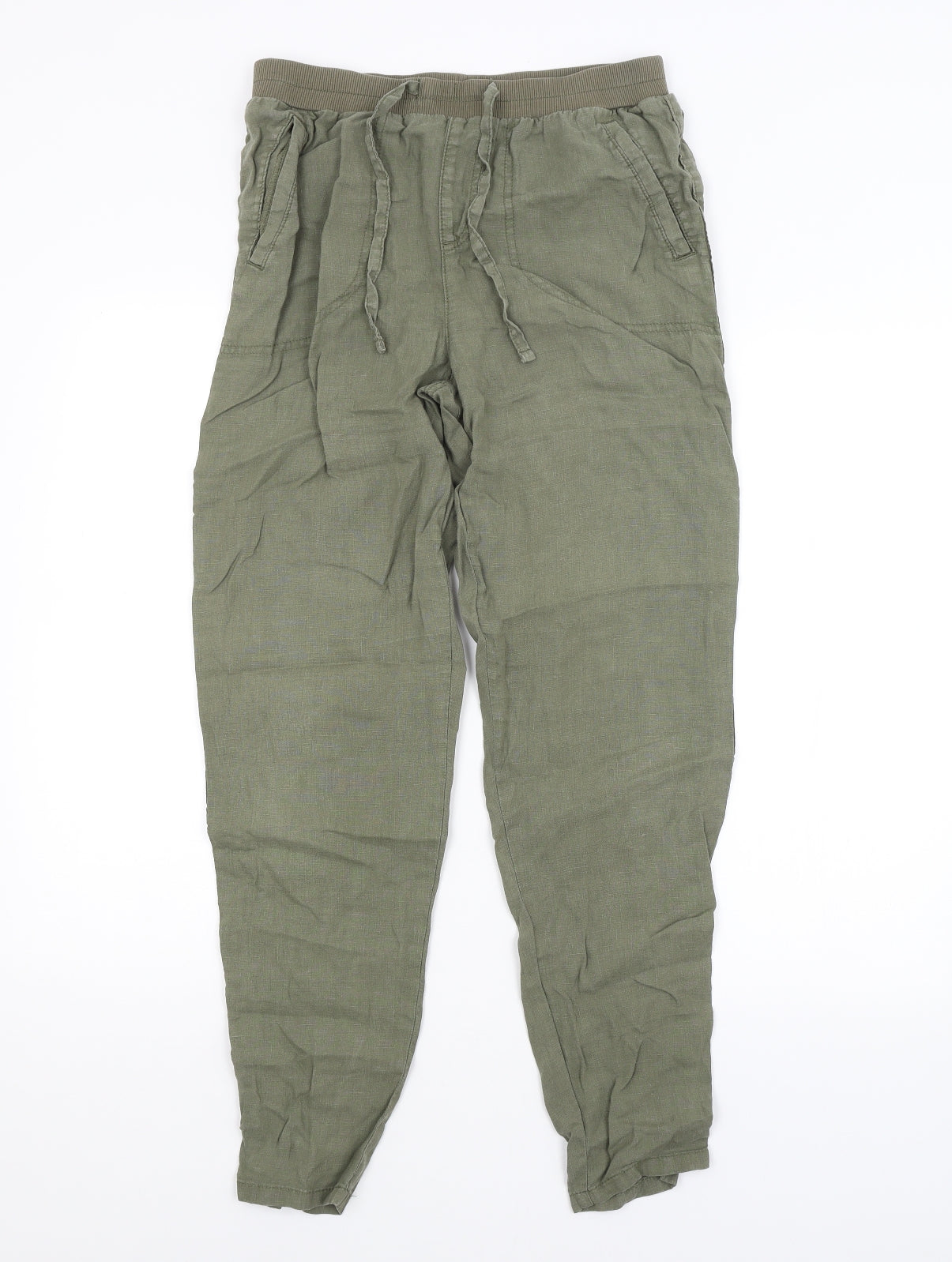 M&S Womens Green   Trousers  Size 10 L29 in