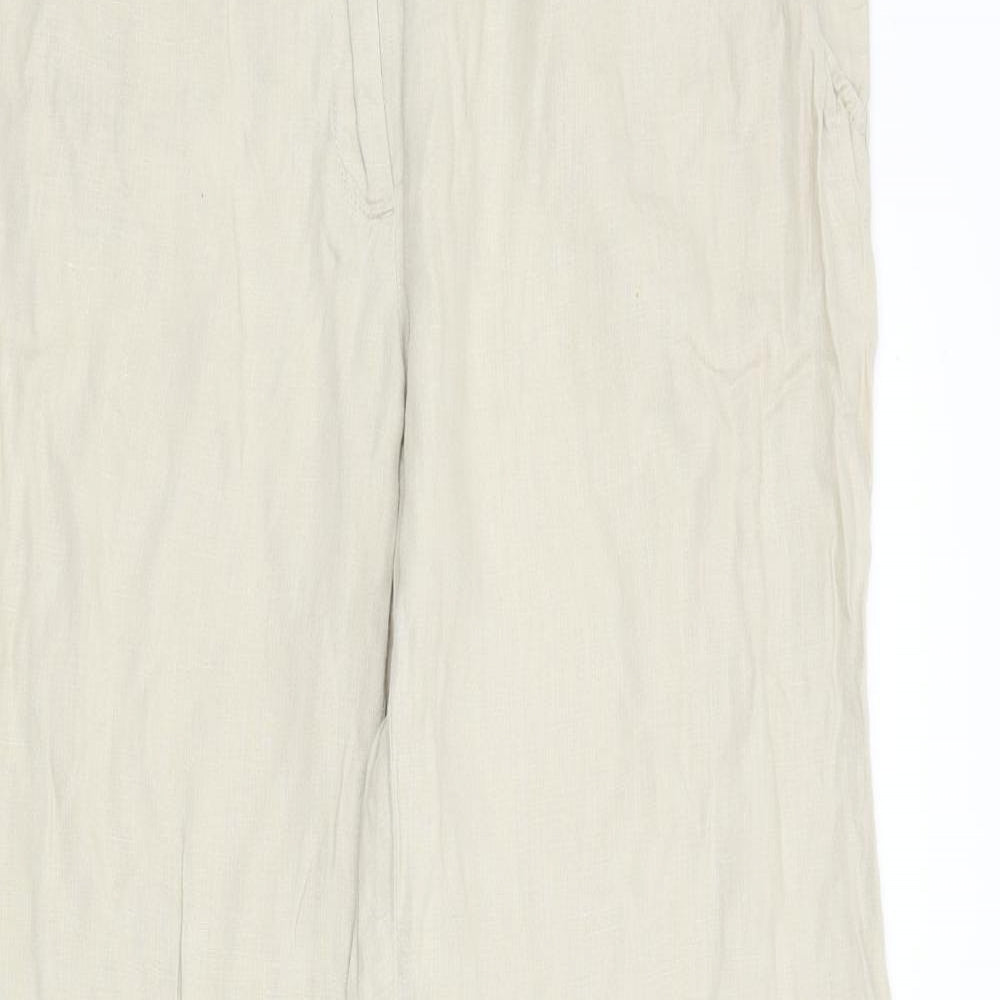 H&M Womens Beige   Trousers  Size 14 L32 in