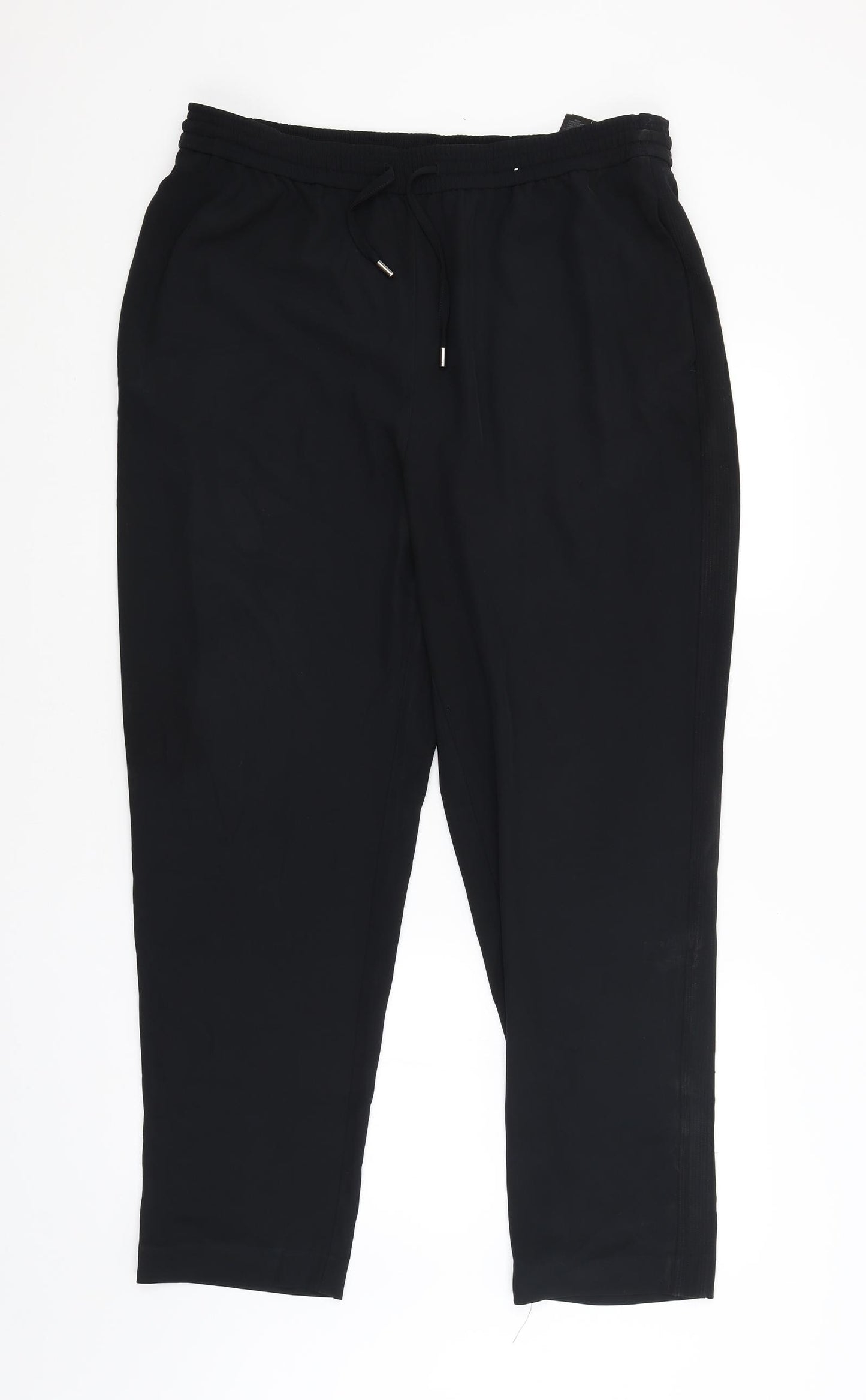 M&S Womens Black   Trousers  Size 16 L29 in