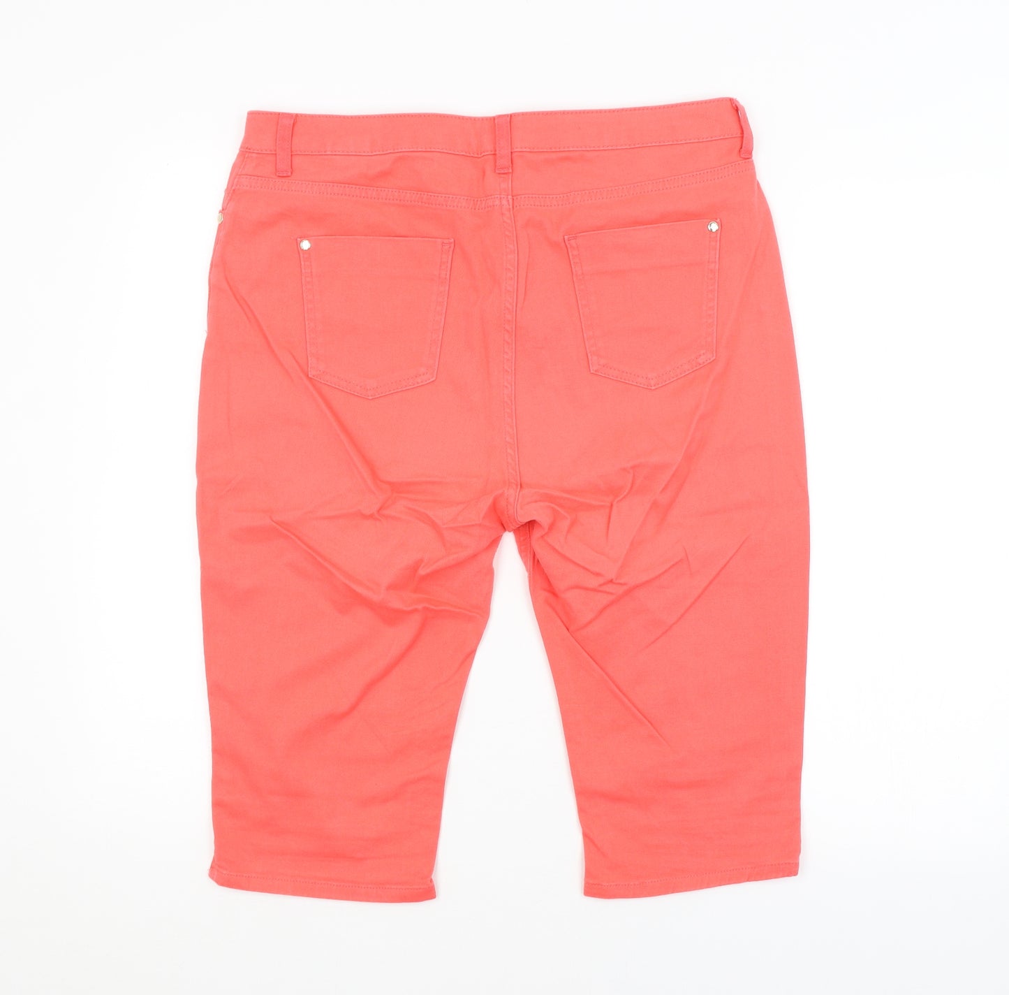 M&S Womens Red   Cropped Jeans Size 14 L20 in