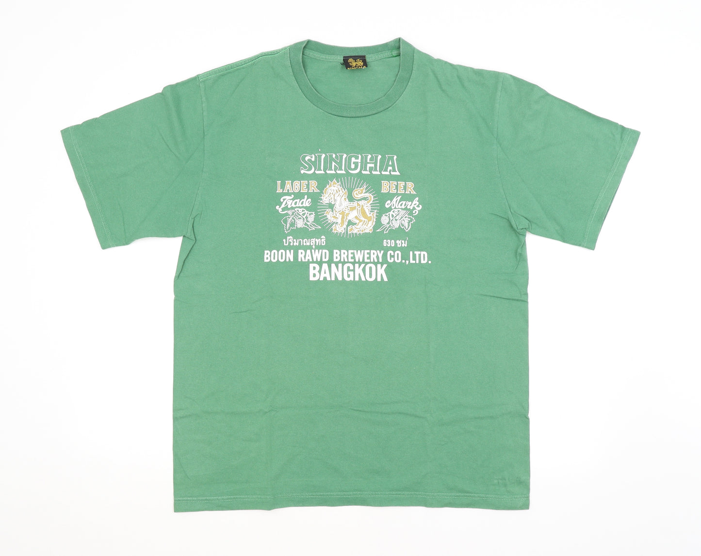 SINGHA Mens Green    T-Shirt Size XL