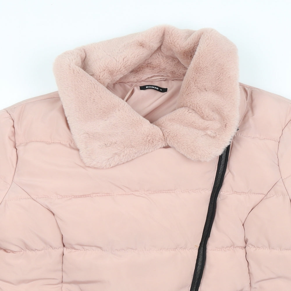 Roman Womens Pink   Puffer Jacket Jacket Size 14