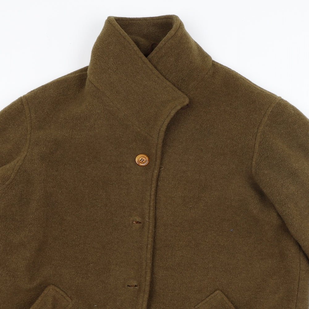 TRAVEL SMITH Womens Green   Overcoat Coat Size L