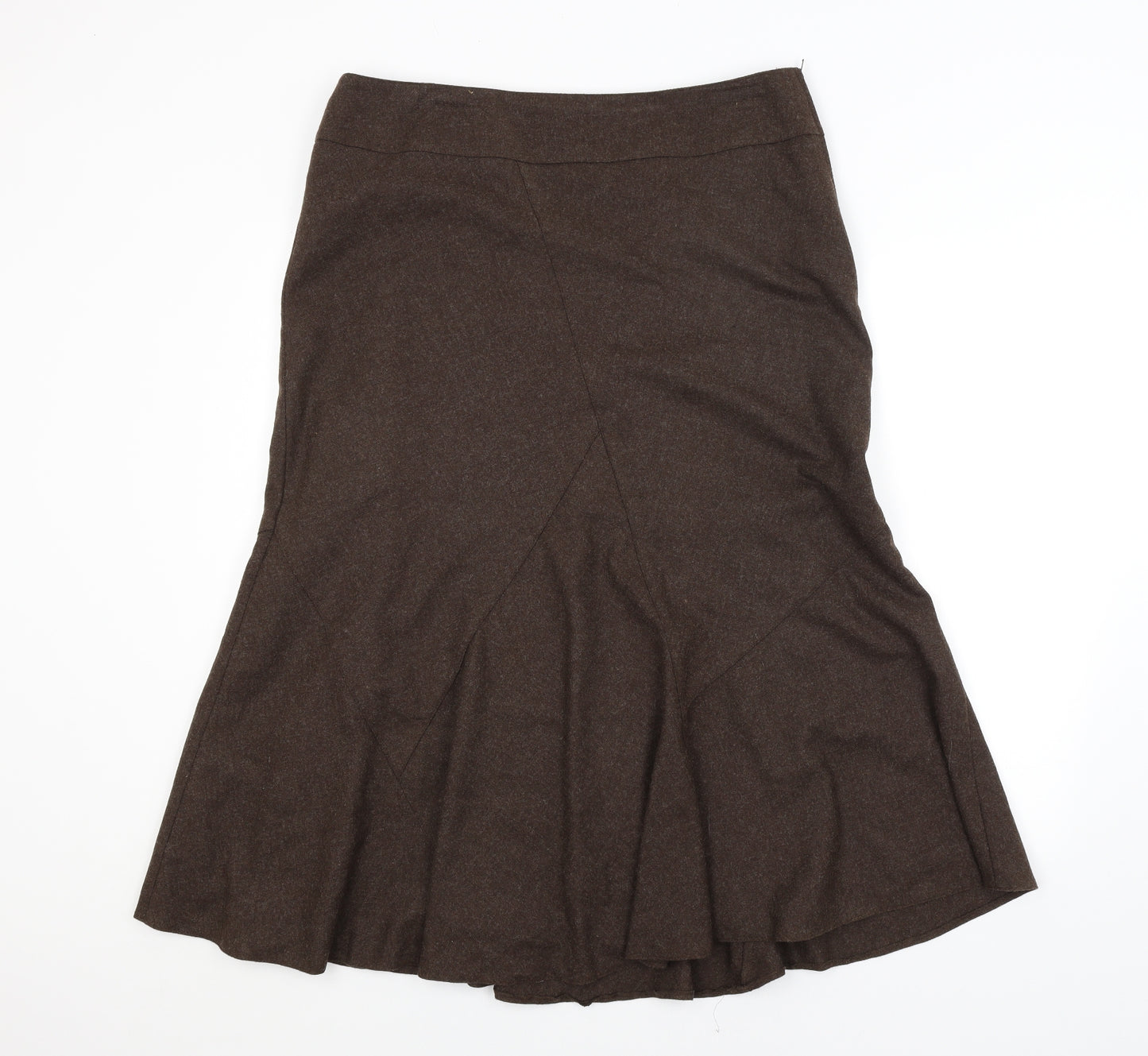 M&S Womens Brown   A-Line Skirt Size 16