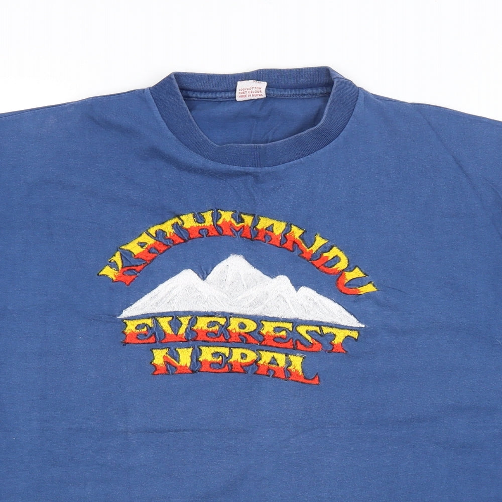 Preworn Womens Blue   Basic T-Shirt Size 16