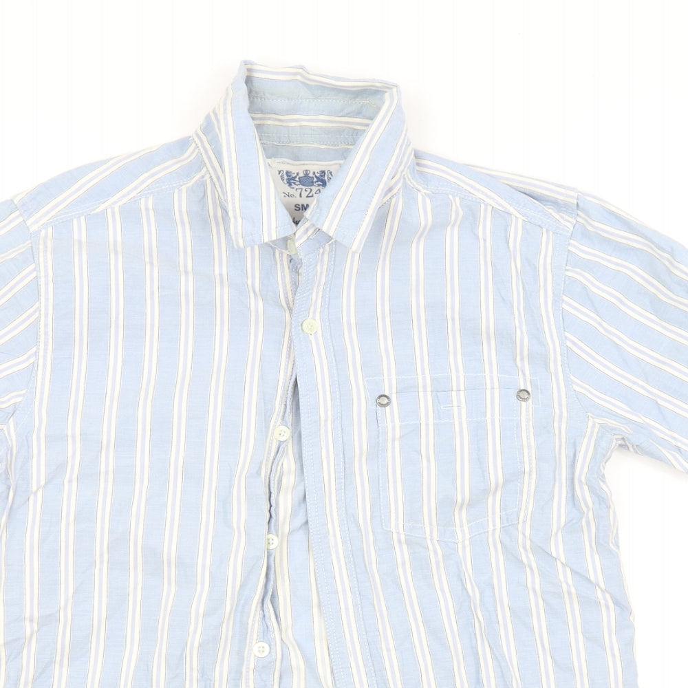 Preworn Mens Blue Striped   Button-Up Size S
