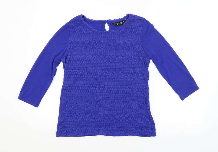 Dorothy Perkins Womens Blue Argyle/Diamond  Basic Blouse Size 12