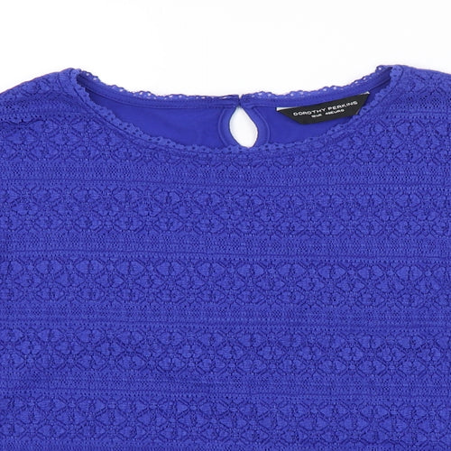 Dorothy Perkins Womens Blue Argyle/Diamond  Basic Blouse Size 12