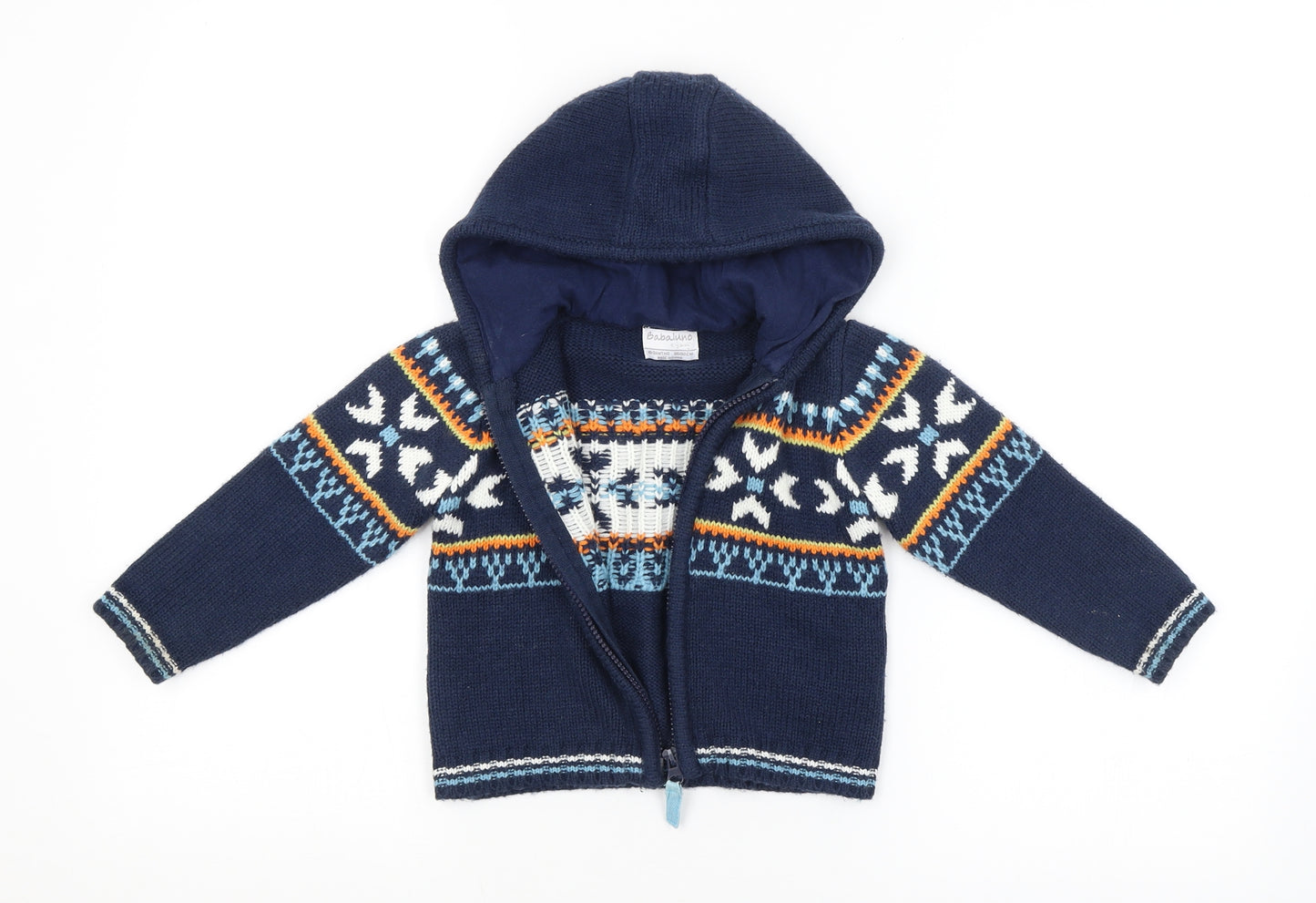 Preworn Baby Blue Fair Isle  Jacket  Size 18-24 Months
