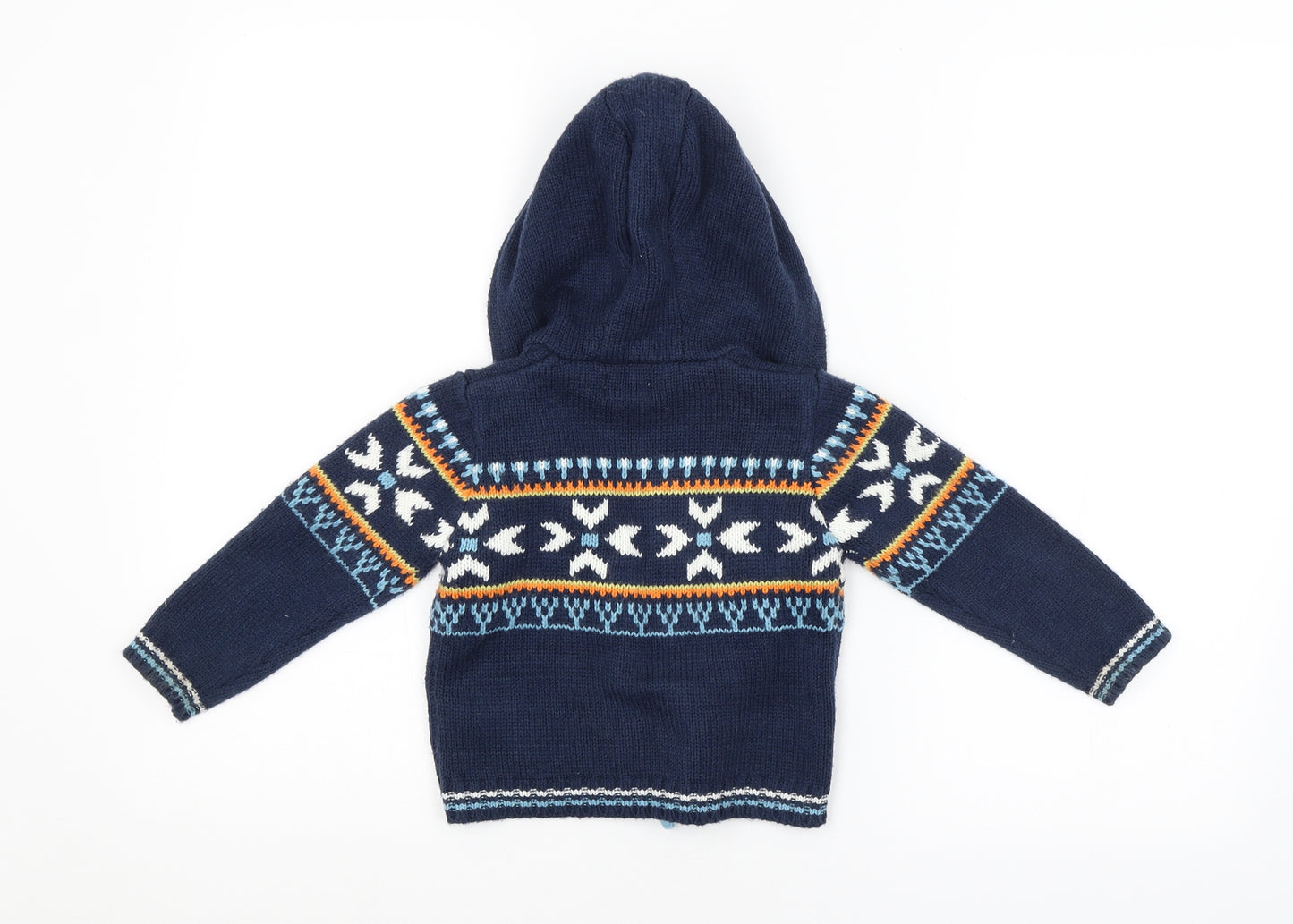 Preworn Baby Blue Fair Isle  Jacket  Size 18-24 Months