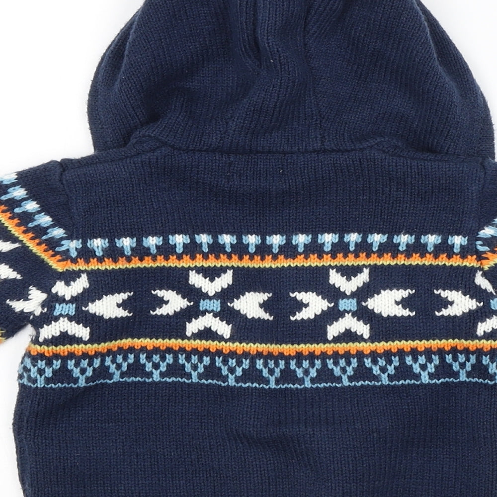 Preworn Baby Blue Fair Isle  Jacket  Size 18-24 Months