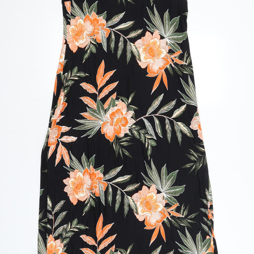 Roman Womens Black Floral  Slip Dress  Size 14