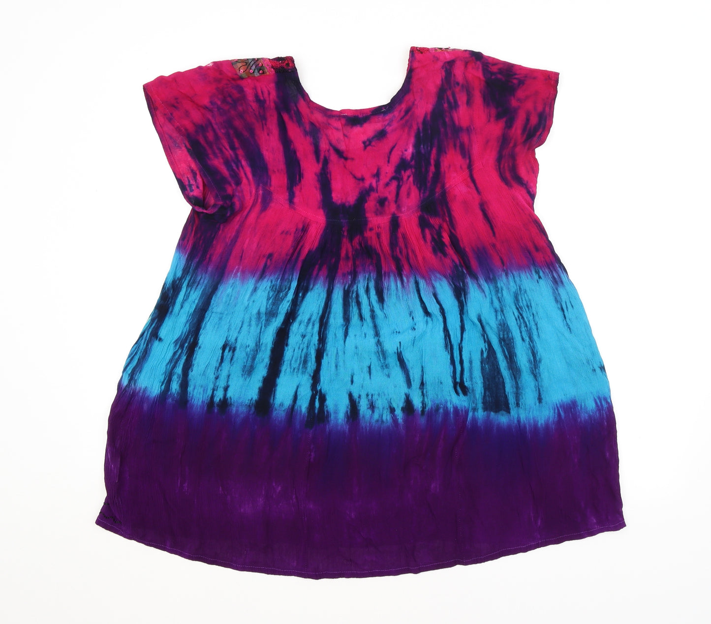 JUST ELEGANCE Womens Multicoloured Argyle/Diamond  Basic Blouse Size M