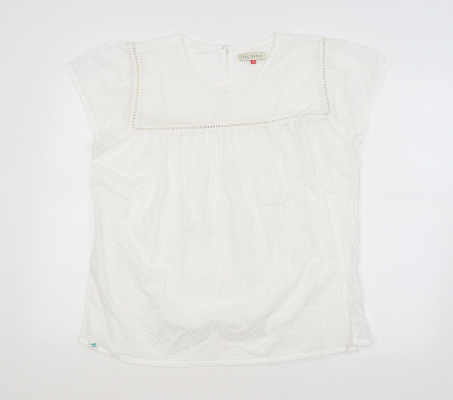 Brakeburn Womens White   Basic Blouse Size 14