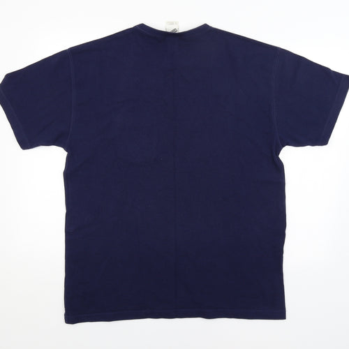Preworn Mens Blue    Polo Size L  - Bugs Bunny Looney Tunes