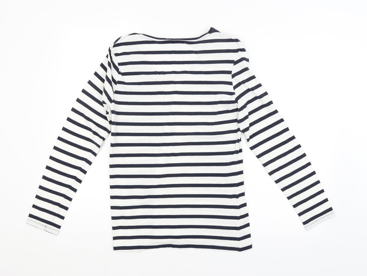 Atmosphere Womens White Striped  Basic T-Shirt Size 14