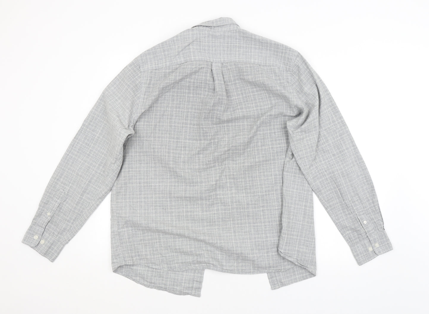 Debenhams Mens Grey Check   Button-Up Size L