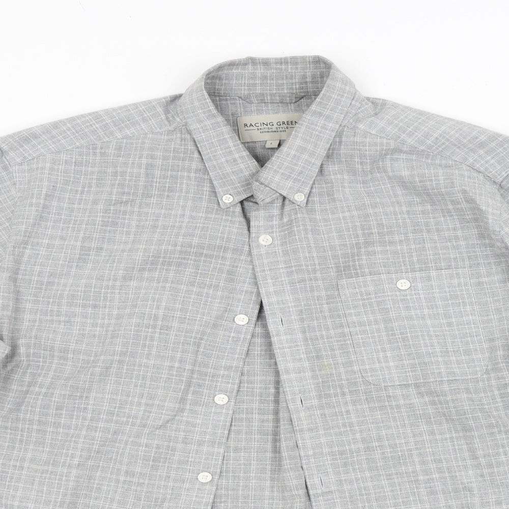 Debenhams Mens Grey Check   Button-Up Size L