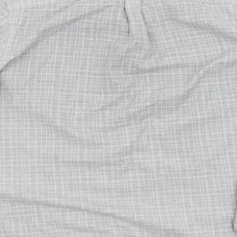 Debenhams Mens Grey Check   Button-Up Size L